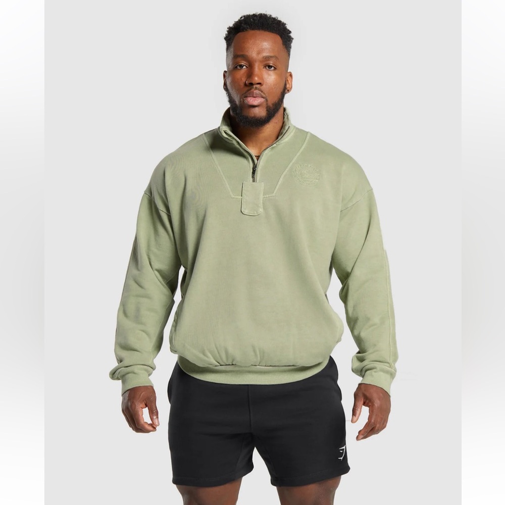 Gymshark Premium Legacy 1/4 Zip L Green